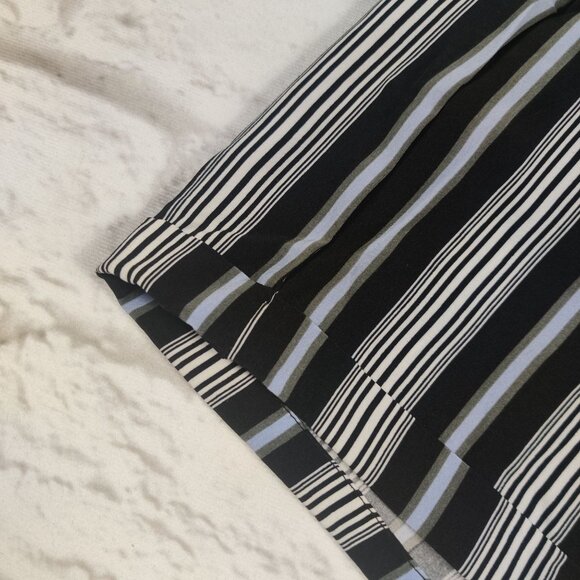 SHEIN Plus size womens high rise paper bag shorts rope blue striped sz 4XL 20 - Picture 4 of 6